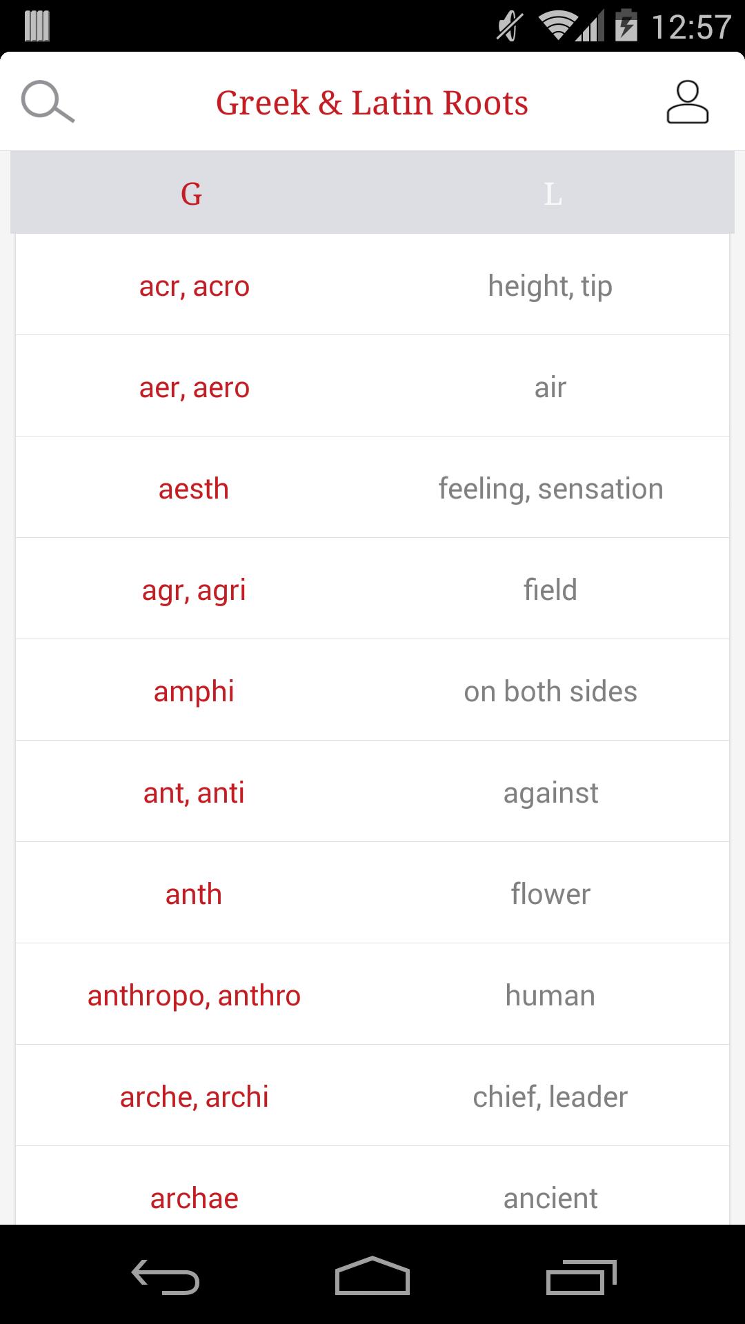 Greek and Latin Roots