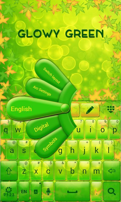 Glowy Green GO Keyboard Theme