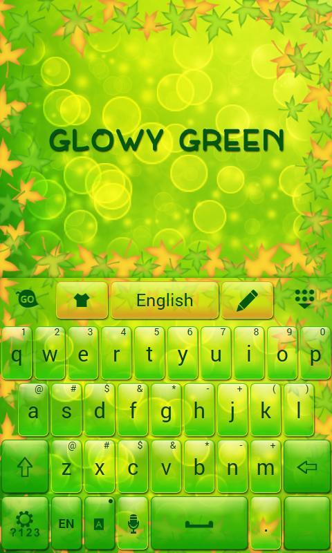 Glowy Green GO Keyboard Theme