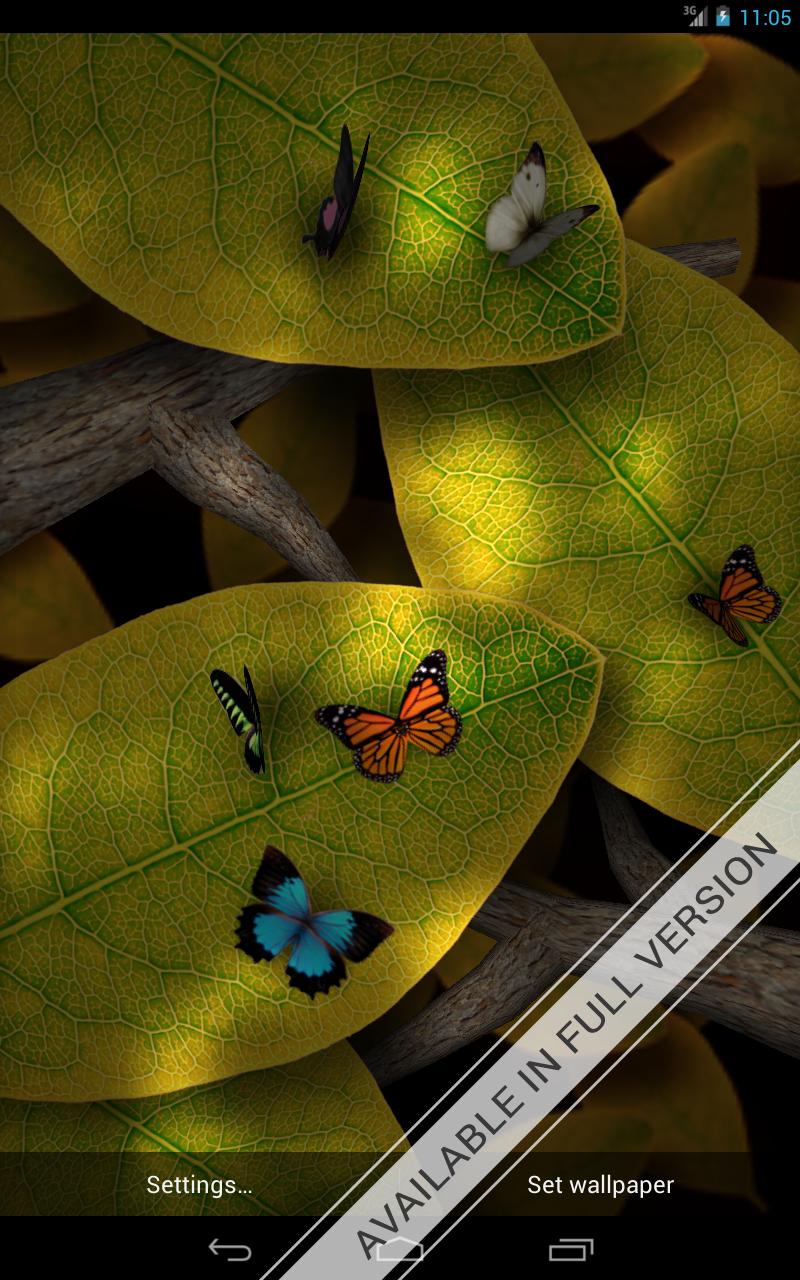 Tap Leaves Free Live Wallpaper