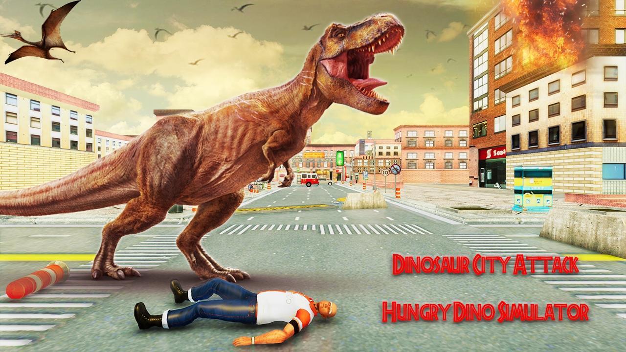Dinosaur City Attack: Hungry Dino Simulator