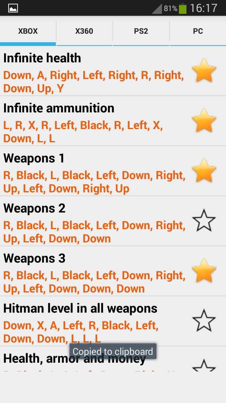 Cheats for GTA San Andreas