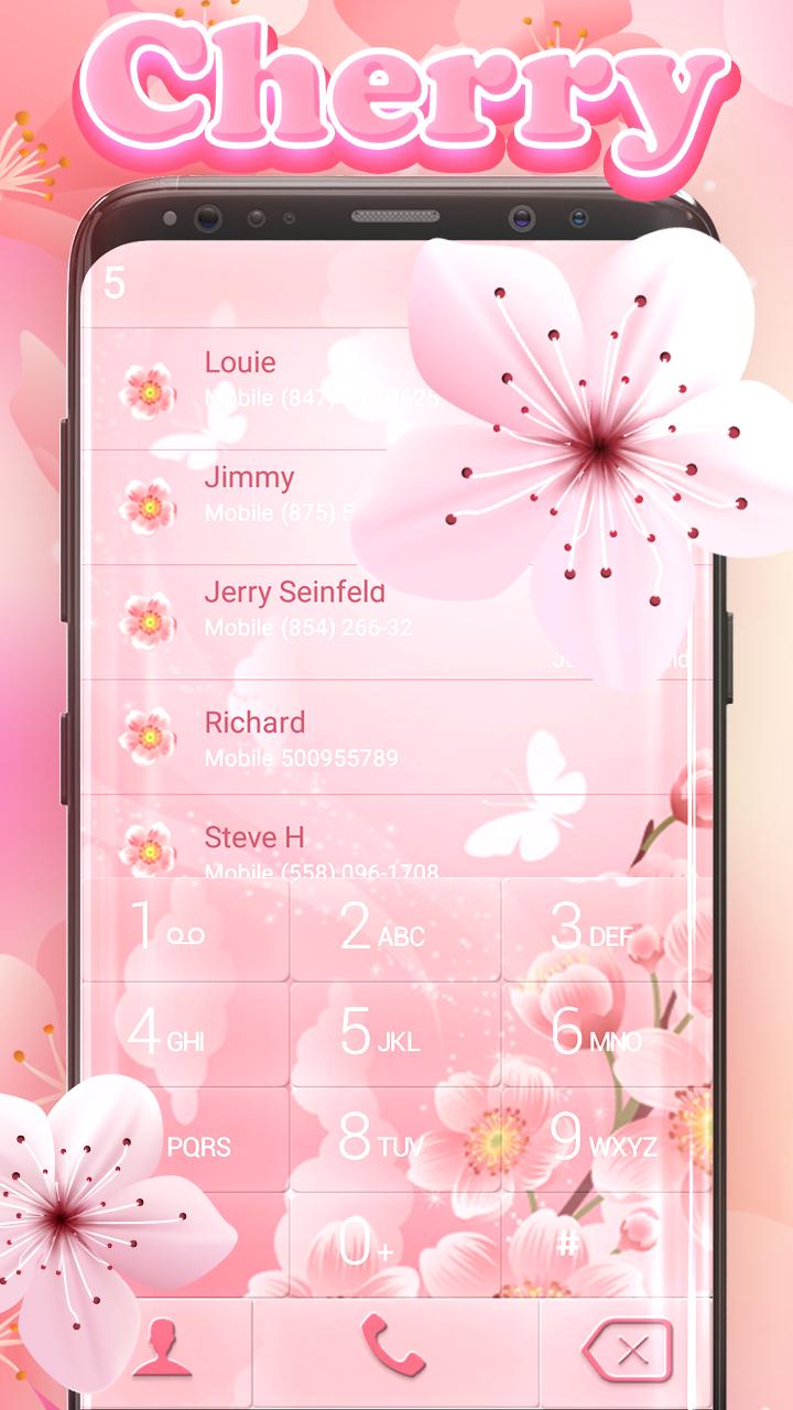 Cherry Flowers Pink Dialer