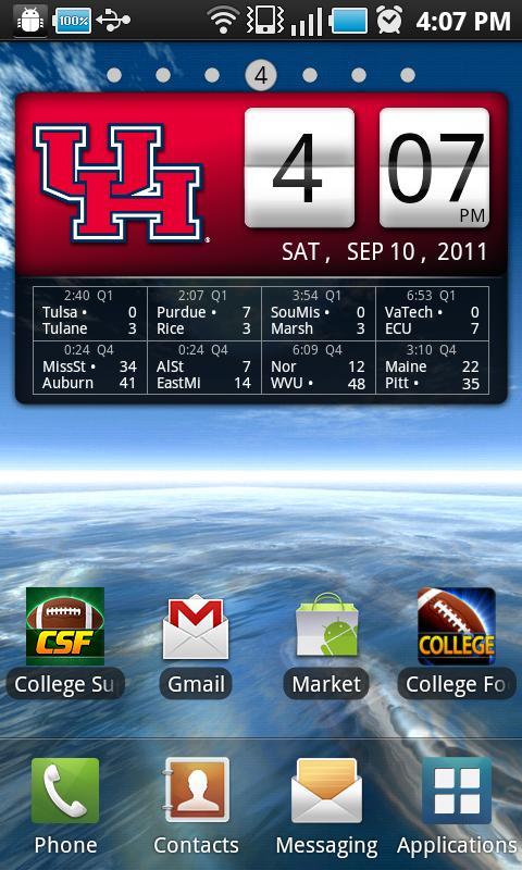 Houston Cougars Live Clock