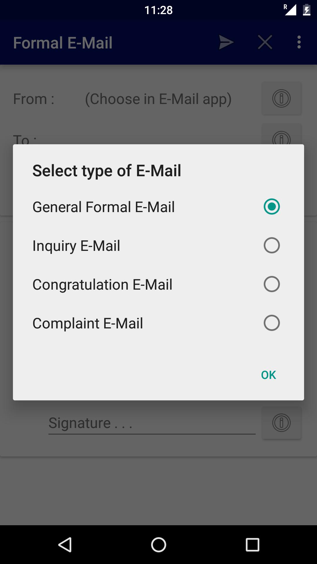 Formal English E-Mail