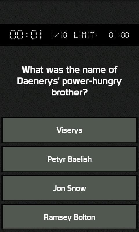 New Game of Thrones Quiz