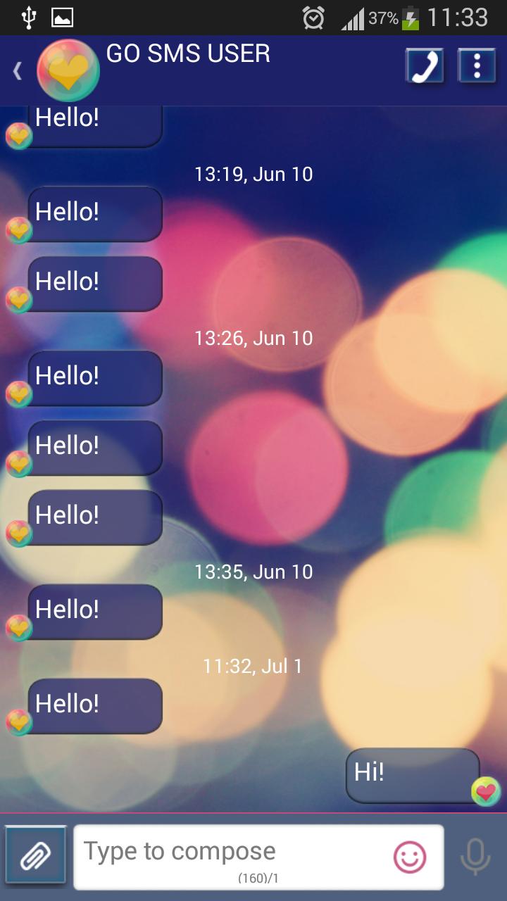 GO SMS City Lights Theme