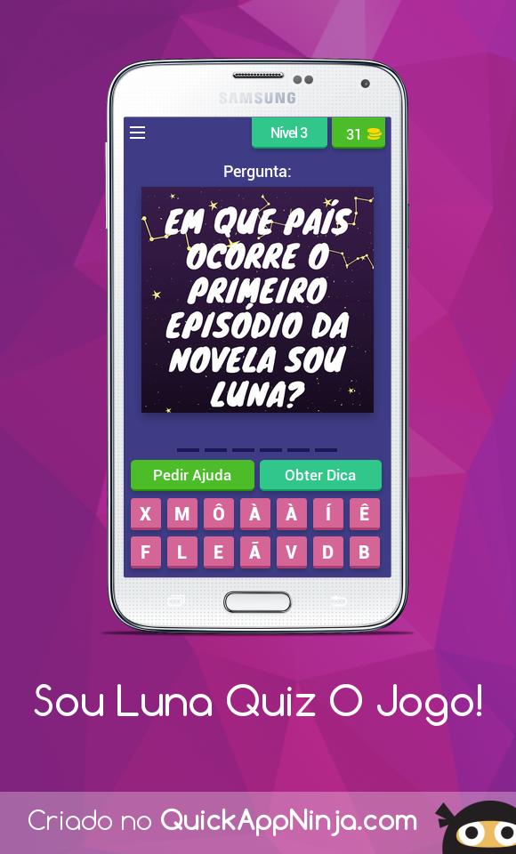 Jogo Sou Luna Quiz ~ Adivinhar