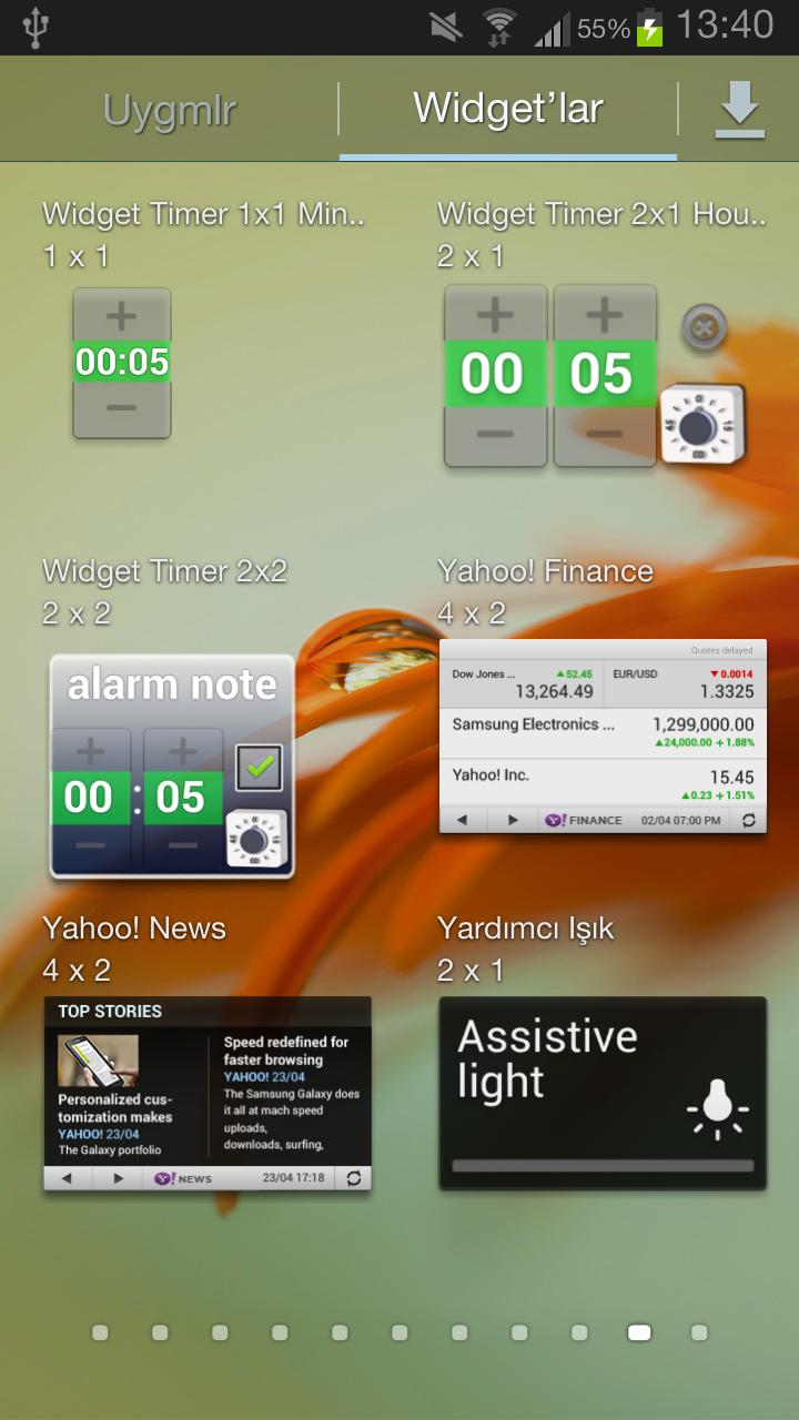 Widget Timer