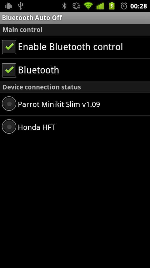 Bluetooth Auto Off