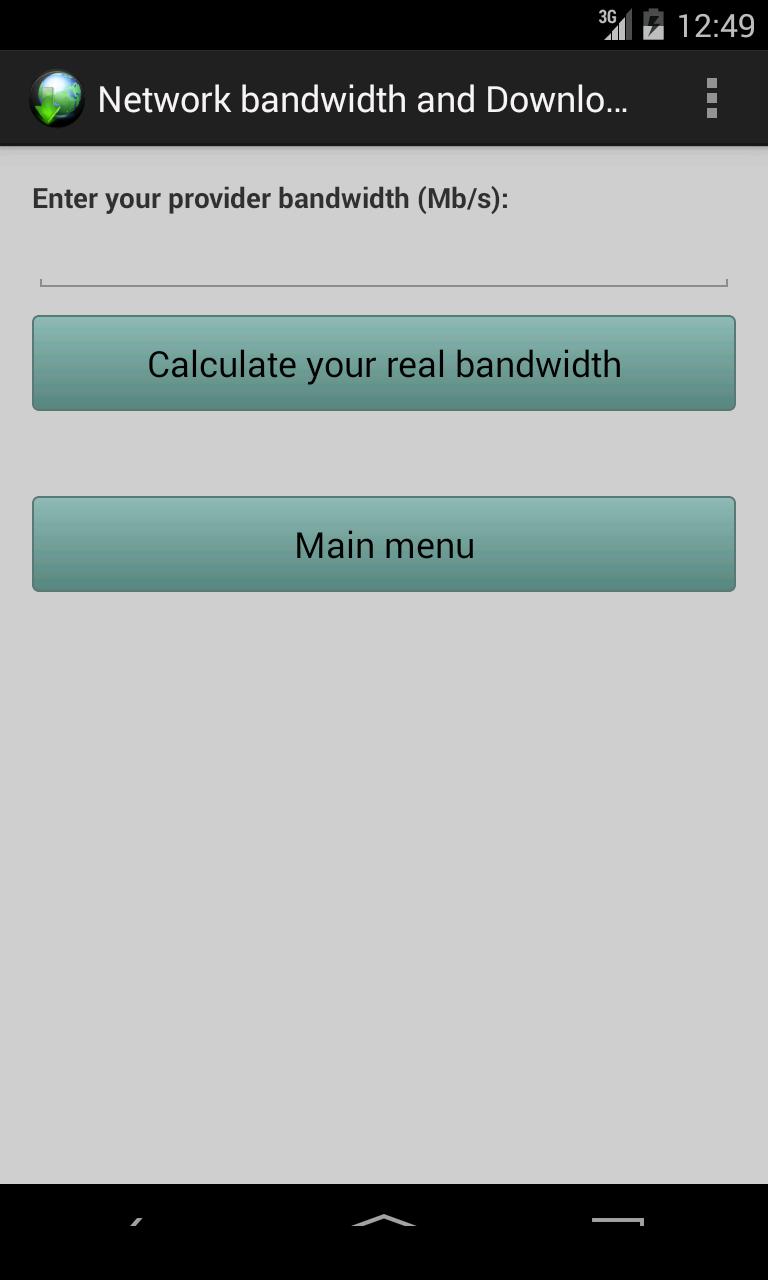 Net bandwidth & Download time