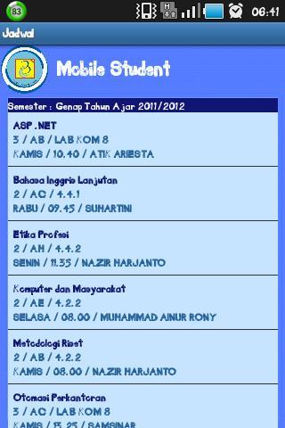 Mobile Student FTI Budi Luhur