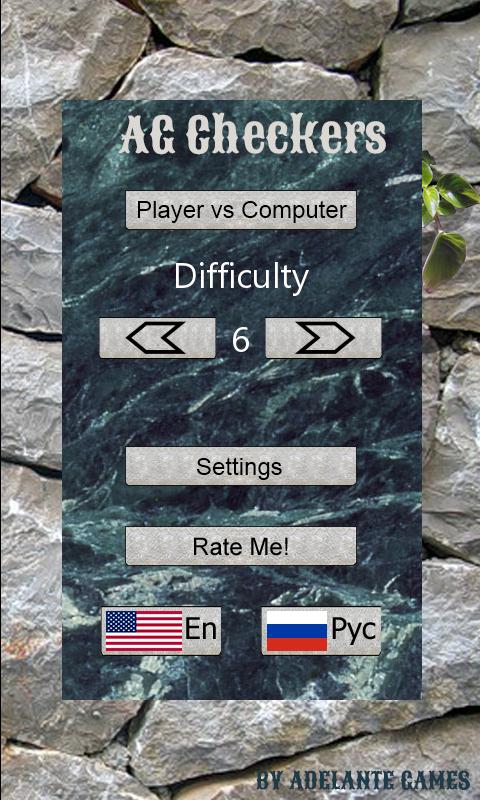 Checkers. English draughts.