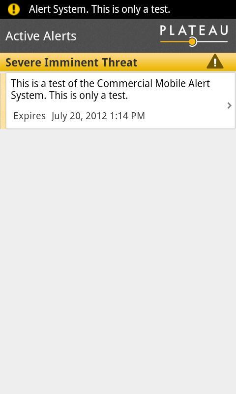Plateau Emergency Alerts New