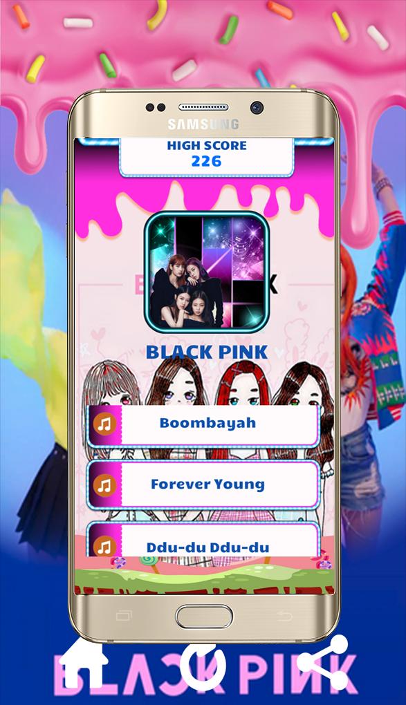 Black Pink Piano Tiles