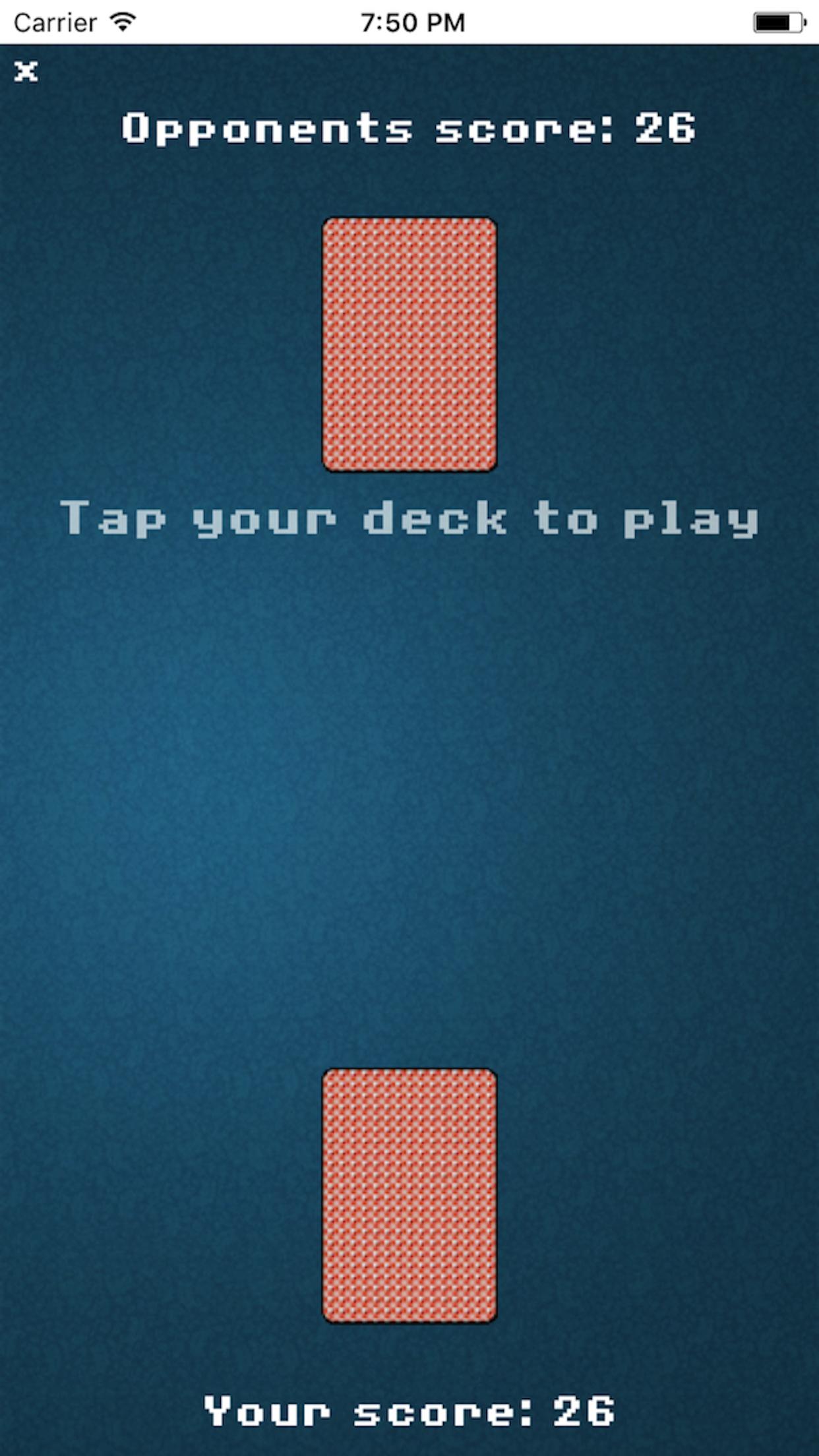Mobile War Card Game