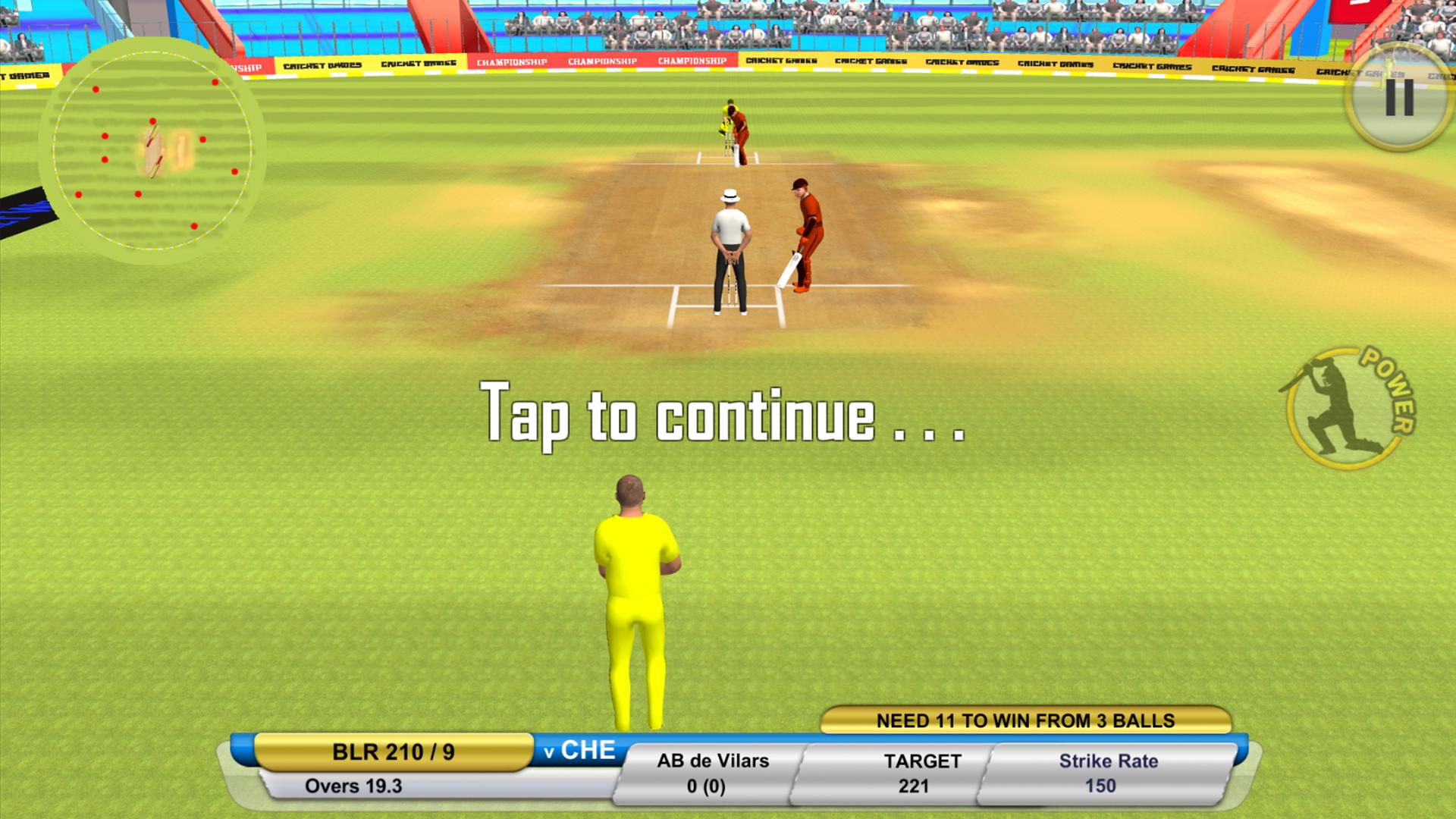 T20 Cricket Last Over