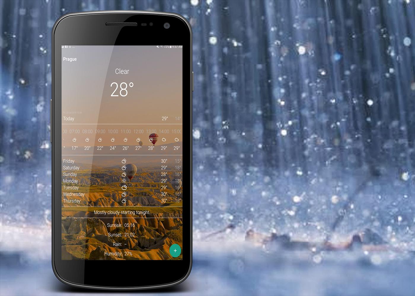 Weather app & precipitation forecast