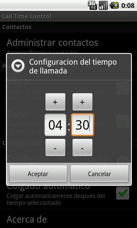 Call Time Control